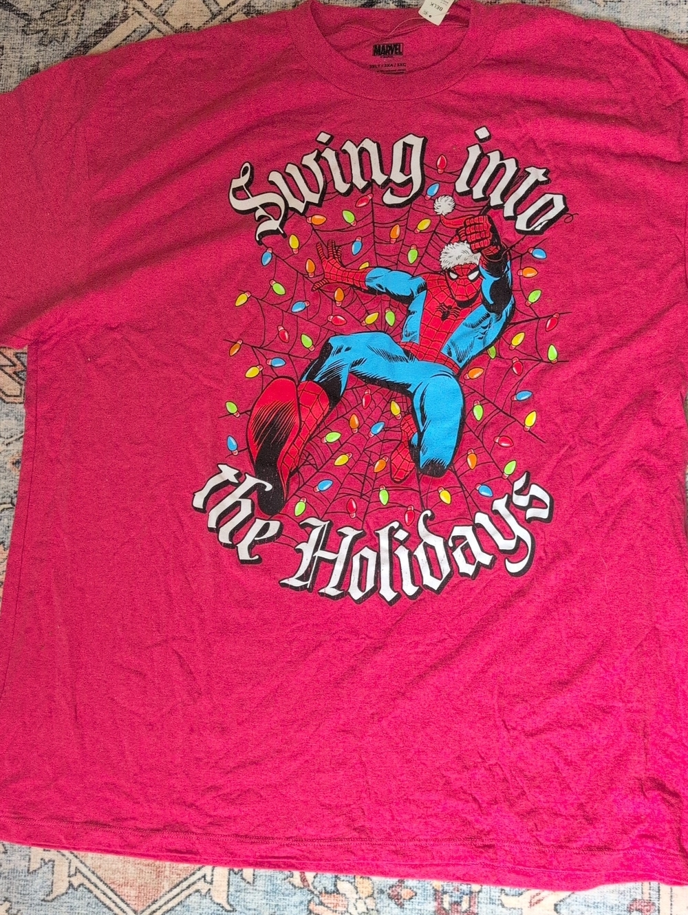 Marvel Spider-Man 'Swing Into The Holidays' Graphic Tee